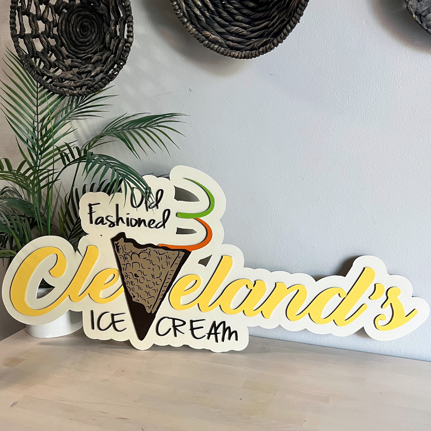 Custom Wood Business and Event Logo Sign Complex