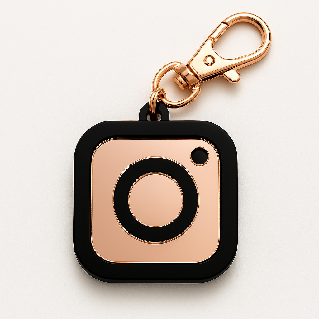 Custom Instagram Logo Business Programable NFC keychain