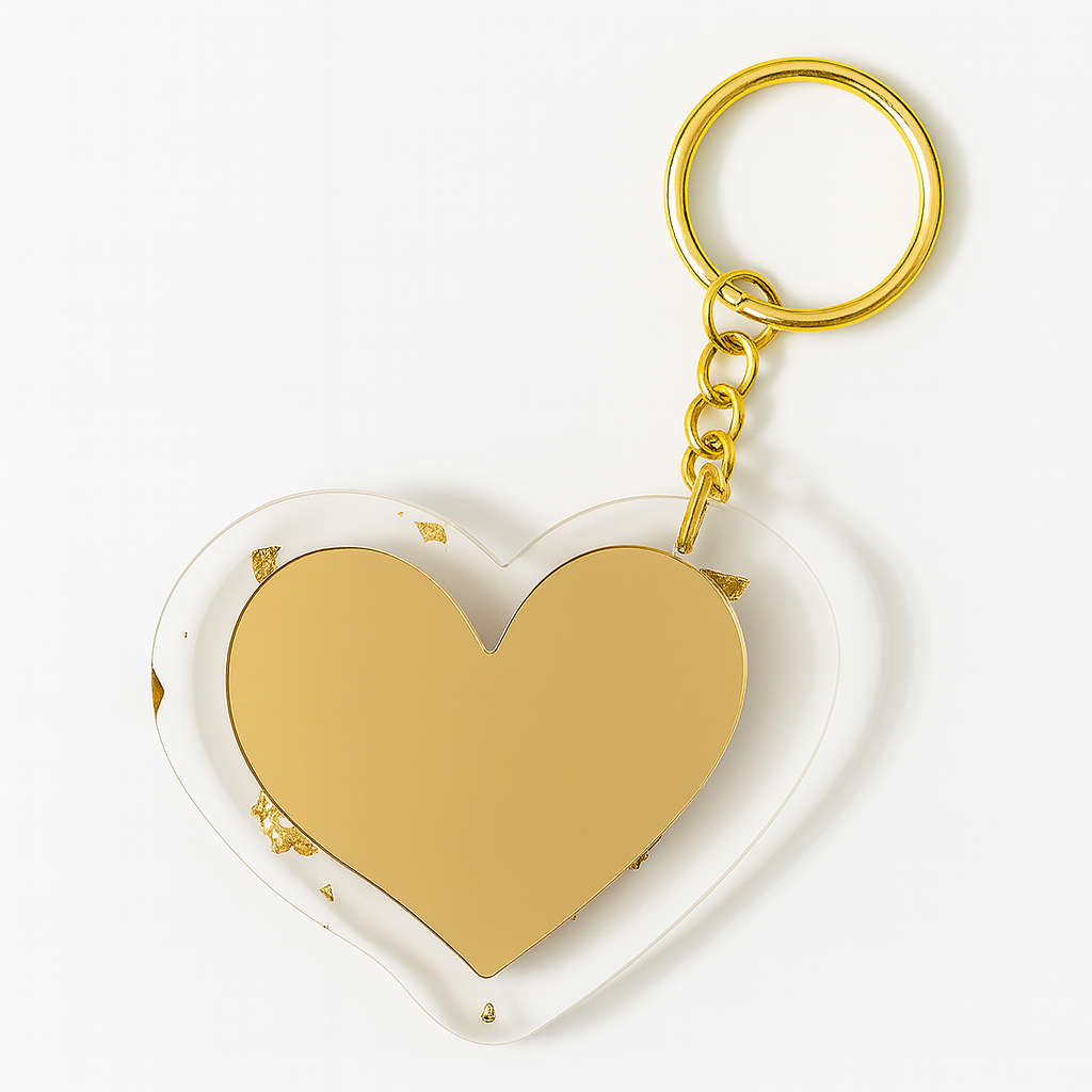 Double Layer Heart Acrylic Key Chains