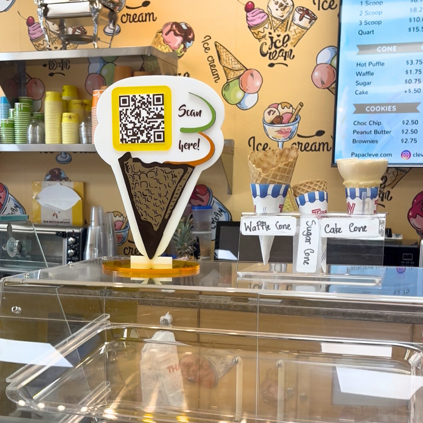 Custom Business QR Code Stand