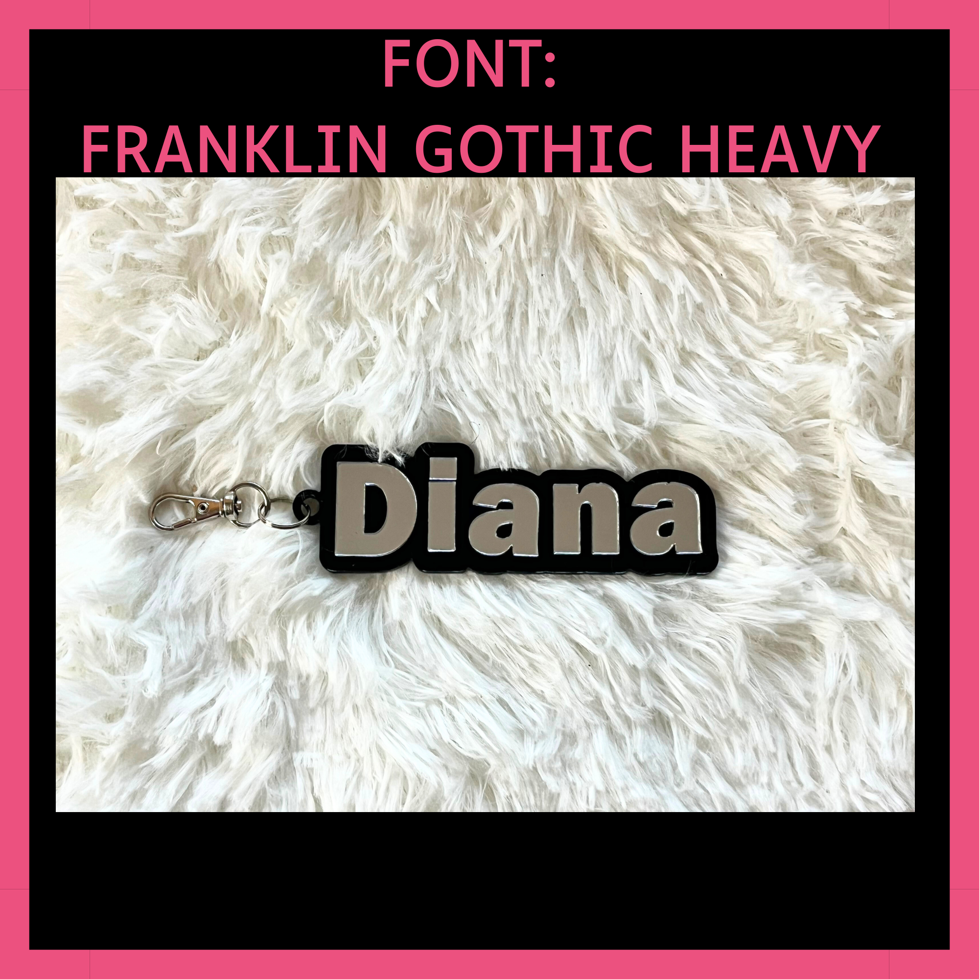 Custom Acrylic Mirror Name Tag Key Chain