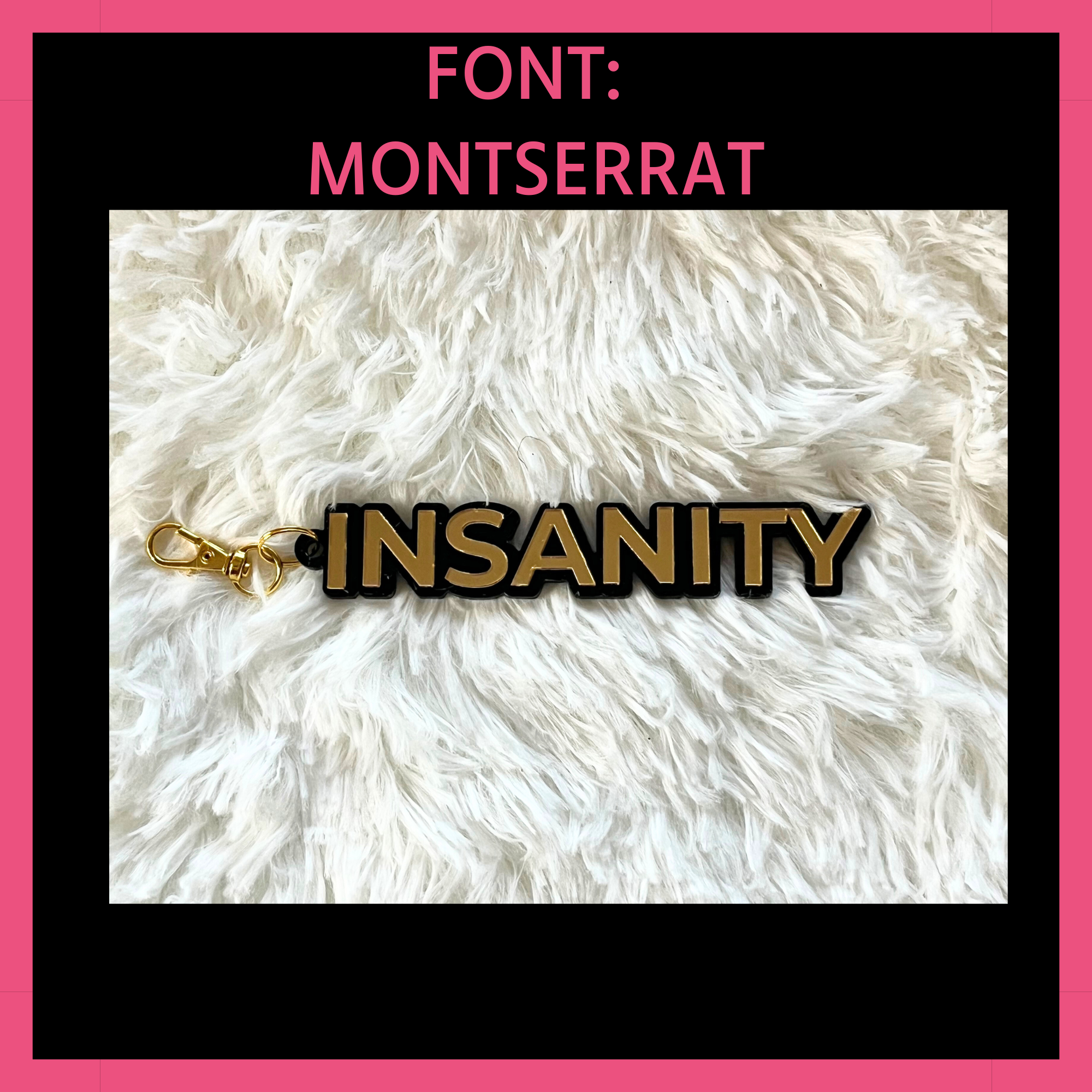 Custom Acrylic Mirror Name Tag Key Chain