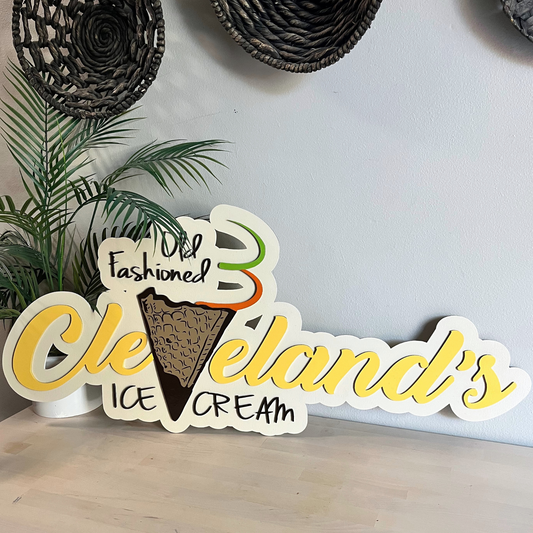 Custom Wood Business and Event Logo Sign Simple