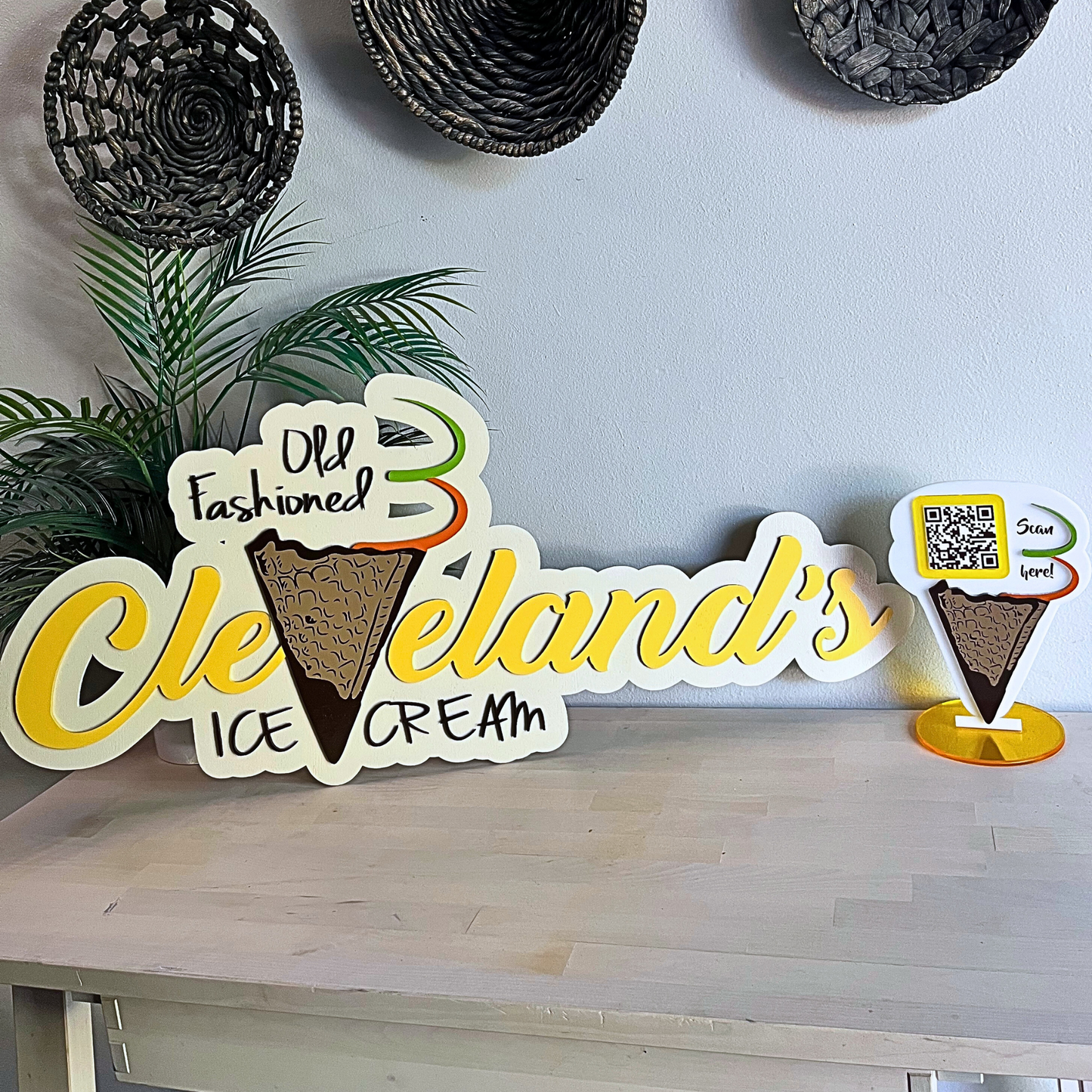 Custom Wood Business and Event Logo Sign Simple