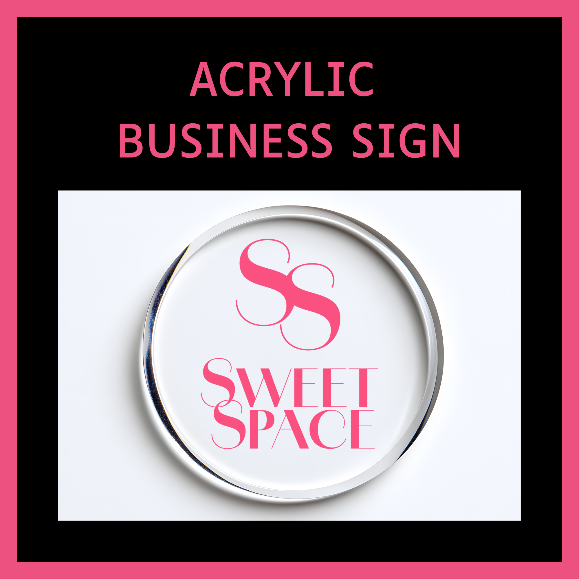 Custom Acrylic Business and Event Logo Sign Simple
