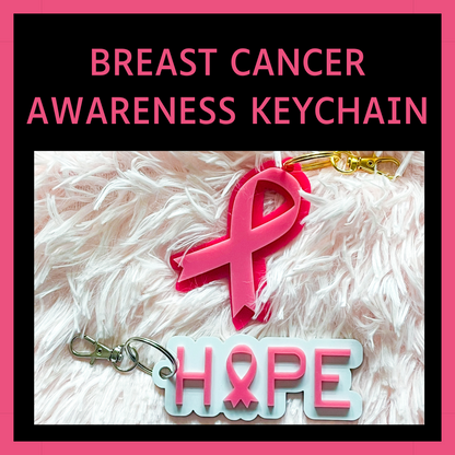 Breast Cancer Awareness Acrylic Key Chains
