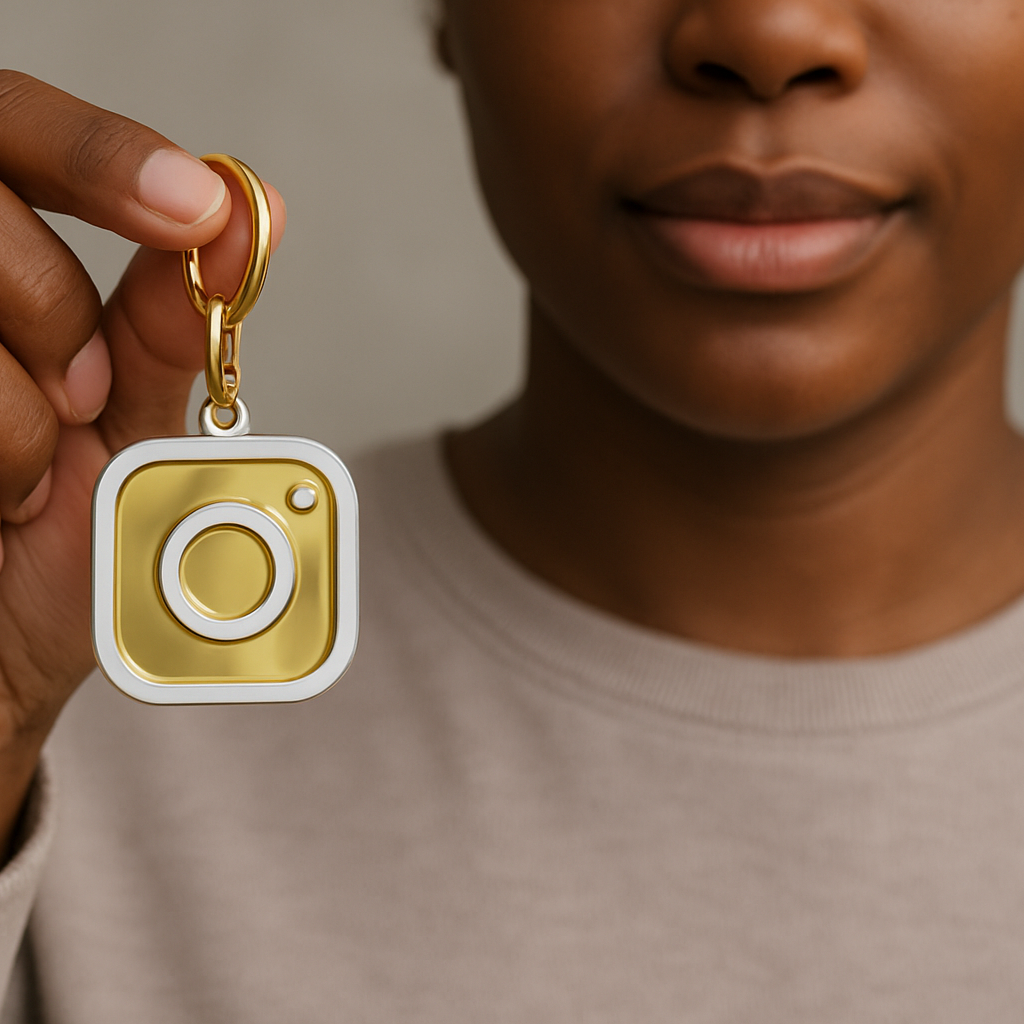 Custom Instagram Logo Business Programable NFC keychain