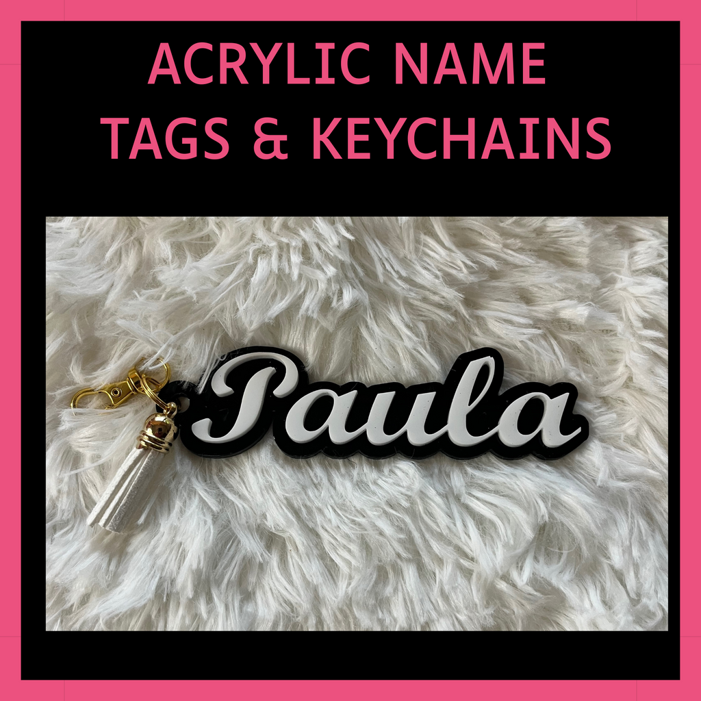 Custom Acrylic Name Tag Key Chain