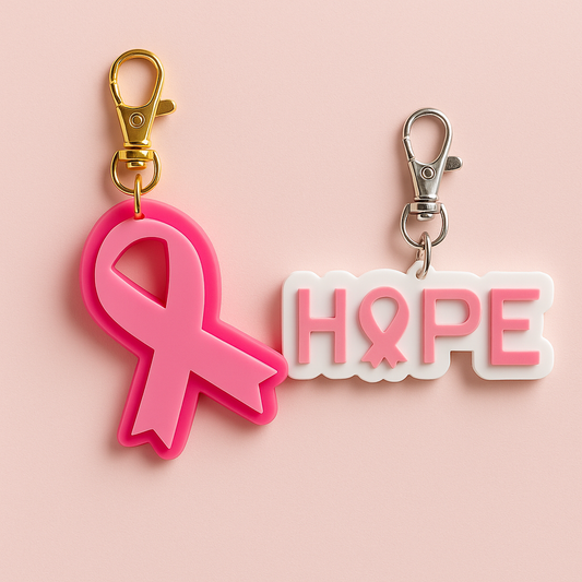 Breast Cancer Awareness Acrylic Key Chains
